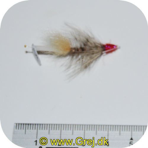 FL00708 - Seatrout Tube Flies - UF Cutthroat Kutling Tube - Str. 26mm - Rød/grå/beige