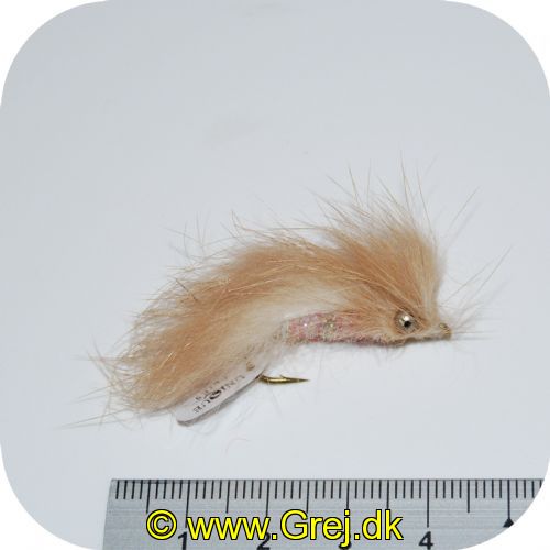 FL00724 - Seatrout UV Flies - Light Zonker UV - Str. 06 - Beige/hvid