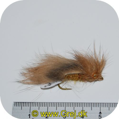 FL00726 - Seatrout UV Flies - Dark Zonker UV - Str. 06 - Brunlig