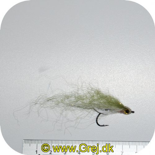 FL00729 - Seatrout UV Flies - Tobisen UV - Str. 04 -  Hvid/grøn