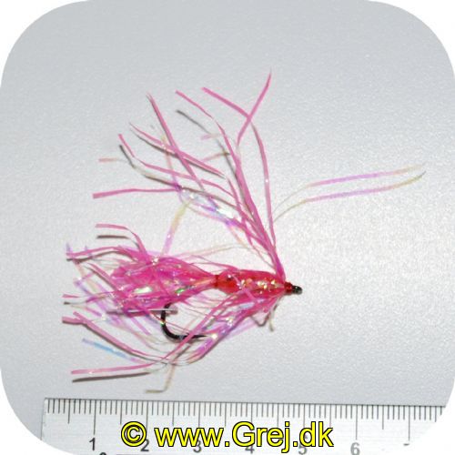 FL00731 - Seatrout UV Flies - Flammen UV - Str. 04 -  Pink/sølv