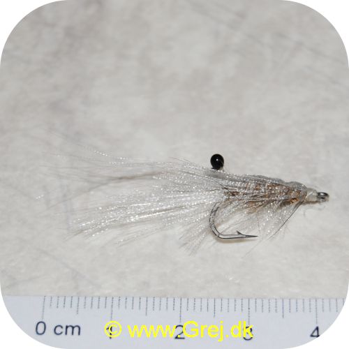 FL11240 - Sea Trout Flies -  Organza Shrimp - Hvid/grå