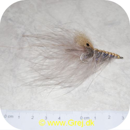 FL11248 - Seatrout Pattegris Medium Dun # 4 - 7 cm lang - Grålig/brunlig