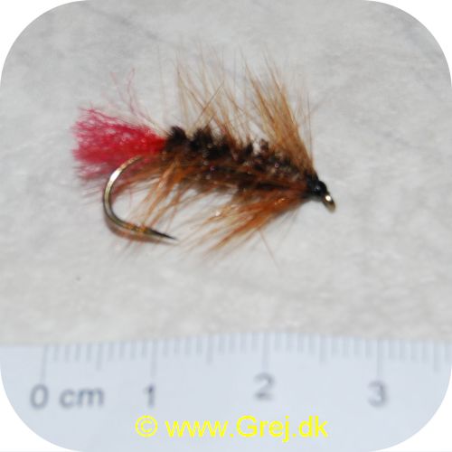 FL11257 - Sea Trout Flies -  Rød Tag Palme - Brun/rød