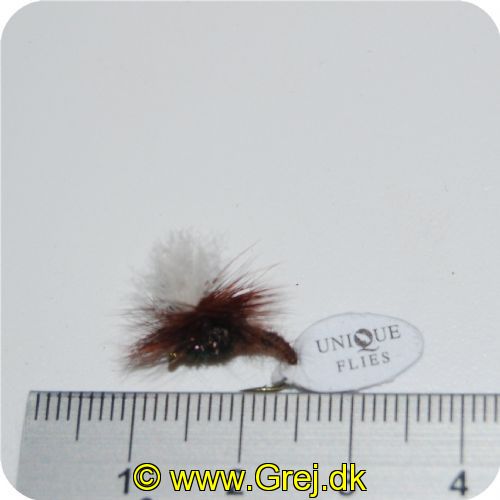 FL44002 - Unique Flies UF Klinkhammer Brown - krogstr. 12 - brun/hvid - Nr 2 og 6 er den samme blot med forskellige krogstørrelser