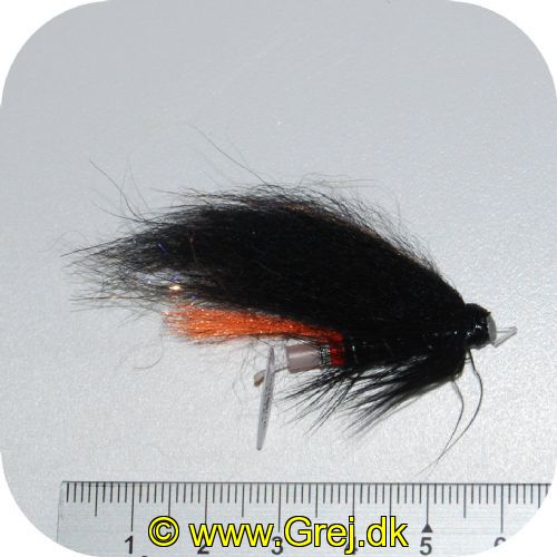 FL80003 - Modern Tube Flies - UF Glodhack - Str. 1 - Sort m/lidt orange