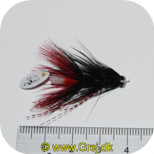 FL80015 - Modern Tube Flies - UF Kvallsocken 1 - Str. 1 - Sort/rød