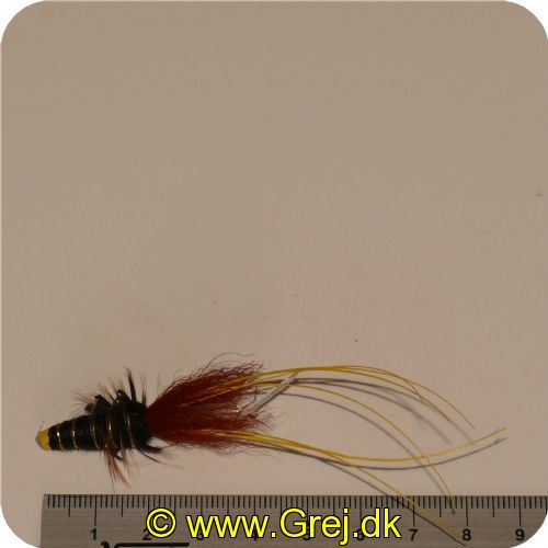 FL97104 - Black Frances Tube 1 tomme - Sort/brun - 9cm lang - FL97104