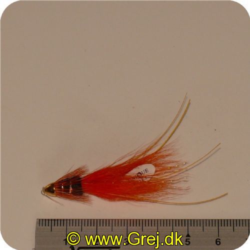 FL97107 - Frank Snelda Cascade Rørflue - Orange med guld Conehoved - FL97107