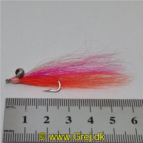 FLY0621 - Clouser Minnow Ora/Pink/white - Str.8<br>
