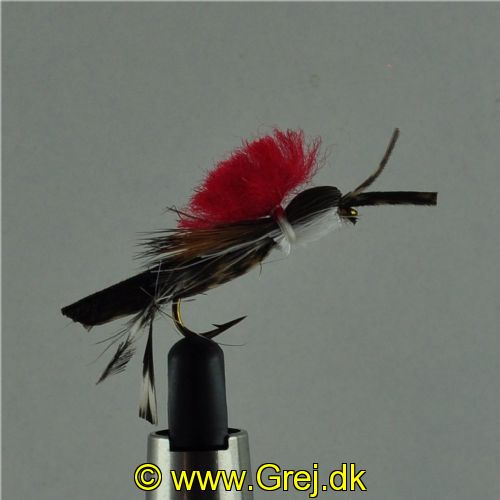 FLY0942 - Tørflue - Whitlooks Hopper - Farve: Natur med rød - Str. : 10