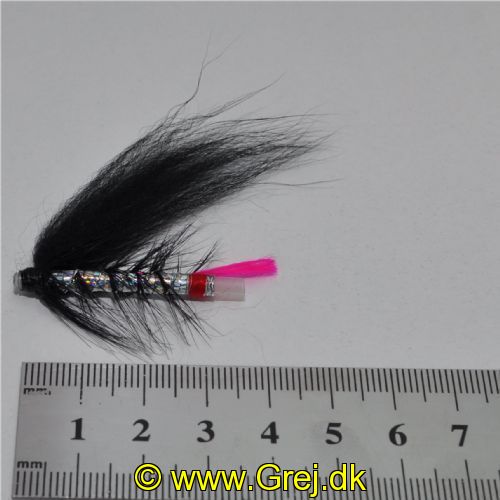 FLY1015 - Black&Silver pink tail 40mm<br>