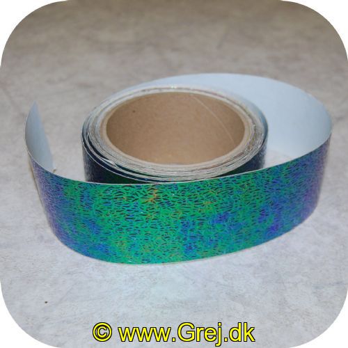 GLIT1GB - Glitter tape i ca. 5 cm bredde - Farve: Grøn/Blå - Vælg antal cm.