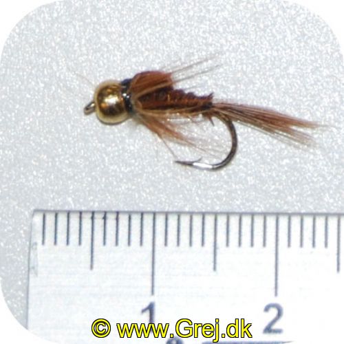 GU0008 - Enkeltkrog - Str. 12 - brun krop - goldhead - brunt hackel og brun hale
