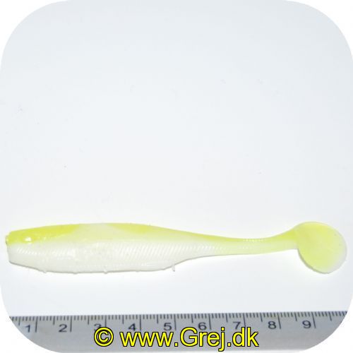 GUNKISHADGH - Gunki SHAD 9cm - Farve: Gul med Hvid mave - Under langsom og hurtig indspinning arbejder Duckfin halen lokkende med store udsving -