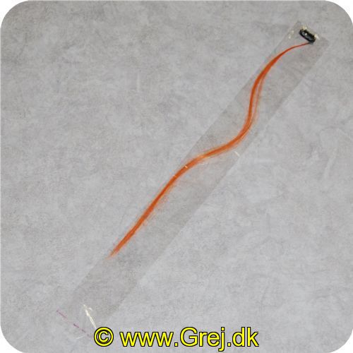 HAIR50O - Hair extension  -Ca. 50 cm. - Farve: Orange - Med hår spænde så det let kan moteres under det virkelige hår og man kan klippe håret til så det passer i længden.