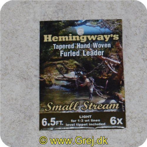 HMGFLSS - Hemingways Tapered Hand Woven Furled Leader - 6.5ft Small Stream - 6 X - Light til 1-3 WT liner 