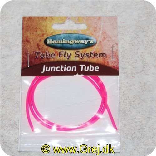 HMGJT2FP - Hemmingways rørflue krogstyr slange - 2mm - 50cm - Lækker blød kvalitet i PVC - Pink