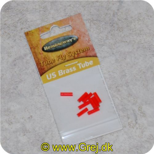 HMGUSBTOR2 - Hemmingways Tube Fly System US Messing Tube - 10mm - Fluo orange