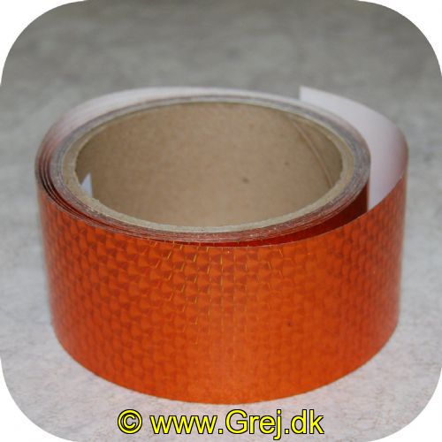 HOLO2OR - Holografisk tape i ca. 5 cm. bredde - Farve: Orange - Vælg antal cm.
