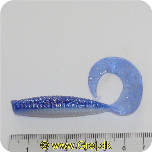 JIG80KBHG - Jig haler - En livlig Jig Hale. Halerne er 80 mm - Farve : Klar Blå/Hvid m/Glimmer