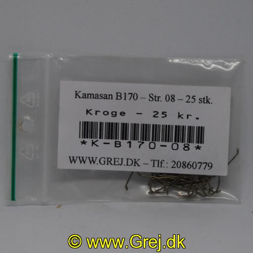 K-B170-08 - Kamasan B170 standard fluekrog str. 8 pakket i pose med 25 stk.