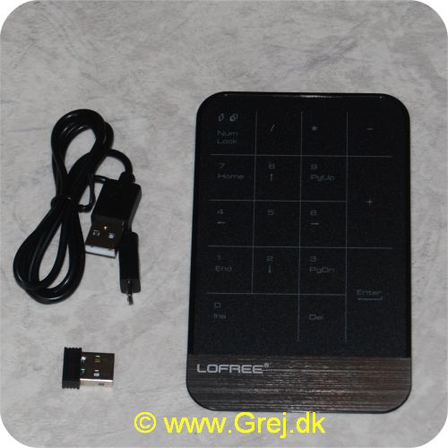 LOFREE - Numerisk tastatur med touchpad som også kan fungere som mus.<BR>Genopladelig m/ladekabel - Denne er det tætteste man kommer på Logitech Wireless NumberPad N305 da de ikke producere denne mere.