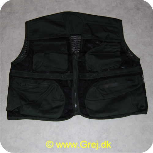 NGVS - Fiskevest Net Grøn - Str. S - Sort/grøn