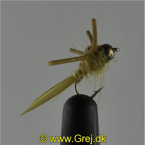 NY0242 - Tungsten Epoxy Hares Ear – Rubber Leg - Str 14<br>