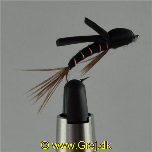 PAR0133 - Long Shank - Foam Emerger Black - Farve: Sort - Str. : 10