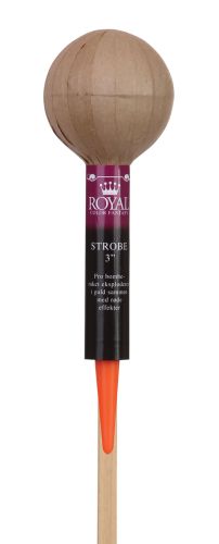 RF80 - Royal Fantasy<br>Raket <br>| Strobe. 3" <br>| NEM 73.4g<br>Full loaded Pro 3" bomberaket.<br>Gold strobe.