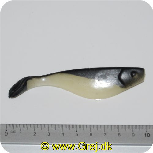SHAD03 - SHAD 10cm - Farve: Sort/hvid - Under langsom og hurtig indspinning arbejder Duckfin halen lokkende med store udsving -