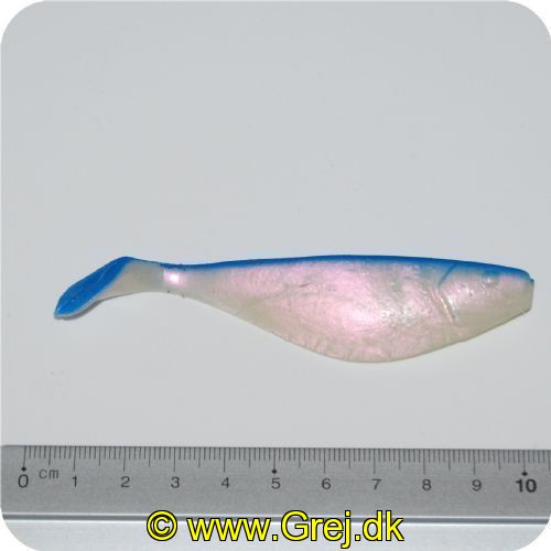 SHAD06 - SHAD 10cm - Farve: Blå/hvid - Under langsom og hurtig indspinning arbejder Duckfin halen lokkende med store udsving -