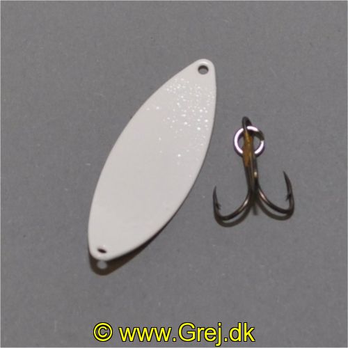 SNAP03G - Den originale Jack Rapid ML Snapper 3 gram - Hvid - Med krog som er monteret med springring