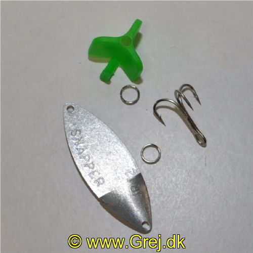 SNAPPER12B - Den originale JACK RAPID Snapper - 12 gram - Blank/Umalet - Usamlet, men med krog, krogkappe og springringe