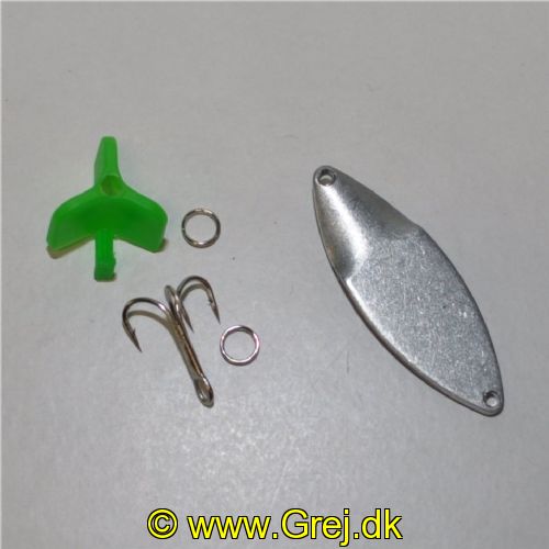 SNAPPER12B - Den originale JACK RAPID Snapper - 12 gram - Blank/Umalet - Usamlet, men med krog, krogkappe og springringe