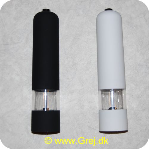 SP001 - Salt og Pebber kværn - Elektrisk (Salt kværn er hvid og Pebber kværn er sort)