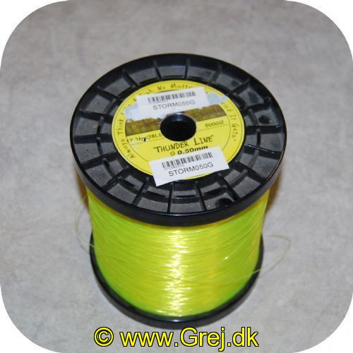 STORM050G - Storm nylon line - 0.50 mm - 17.3 kg - 1 meter - farve gul<BR>bestil antal meter