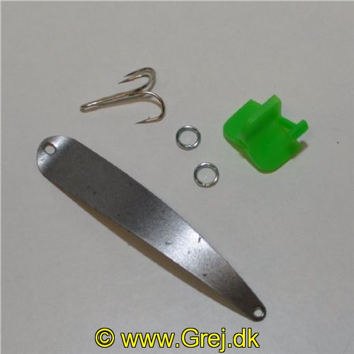 STRIPPER04 - Den originale JACK RAPID Stripper - 4 gram - Blank/Umalet - Ikke samlet (Usamlet), med krog, krogkappe og springringe.