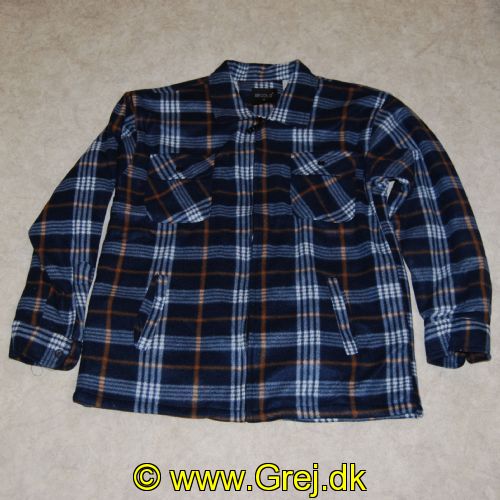 TERMOGBLBHL - Secolo Termoskjorte str. L-Blå/lyseblå/Brun/Hvid ternet 