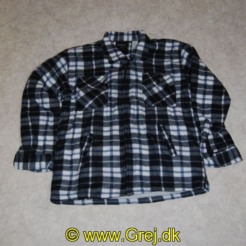 TERMOGHLSXXL - Secolo Termoskjorte str. XXL-Grå/Hvid/lyseblå/sort ternet 