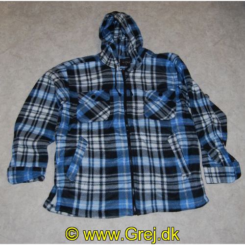 TERMOHBGSMXXXLH - Secolo Termoskjorte str. XXXL -hvid/blå/grå/sort/mørkeblå ternet - med hætte