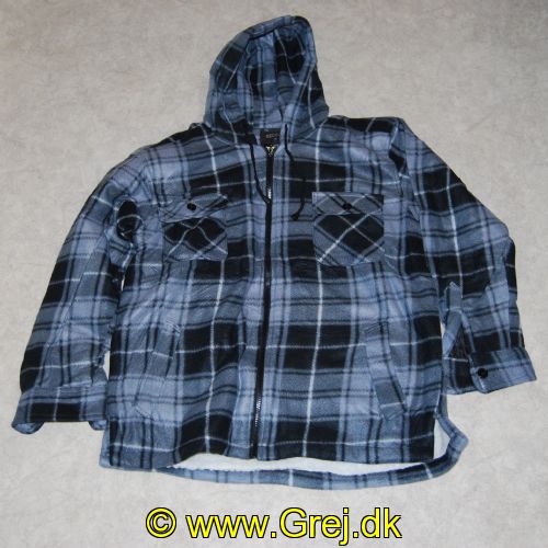 TERMOLMSXLH - Secolo Termoskjorte str. XL-hvid/blå/grå/sort/mørkeblå ternet - med hætte