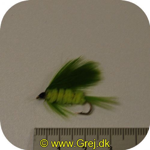 UF0009 - Enkeltkrog put and take flue - Str. 10 - grøn krop og vinge / hale