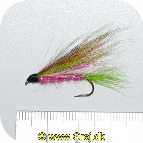 UF0076 - Enkeltkrog tørflue- Str. 12 - lilla krop med sølv stribe farveri vinger og hale - 
mørkt hovede 
(se billede)