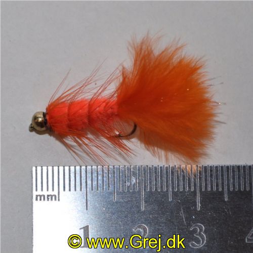 UF0110 - Enkeltkrog tørflue- Str. 10 - orange krop med orange hackel - orange hale