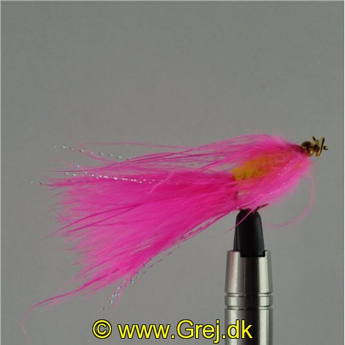 WS00114 - Long Shank - GH Herning fluen m/Propel - Farve: Gul/Pink med messing hoved og propel - Str. : 8