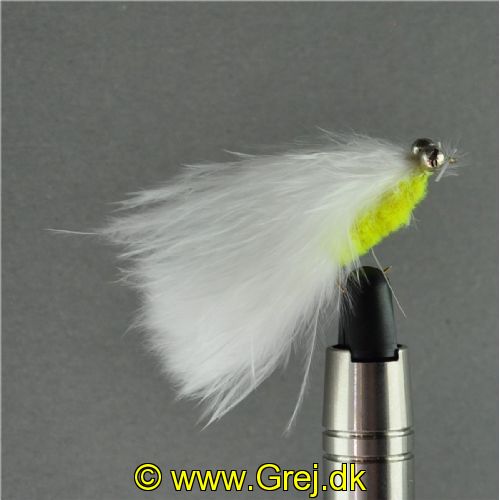 WS1910 - Long Shank - Cat Whisker Eyed - Farve: Chartreuse/Hvid med dobbelt sølv øjn - Str. : 10